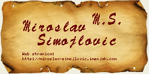 Miroslav Simojlović vizit kartica
